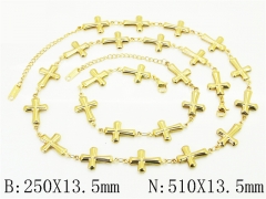 HY Wholesale Stainless Steel 316L Necklaces Bracelets Sets-HY80S0181H9L