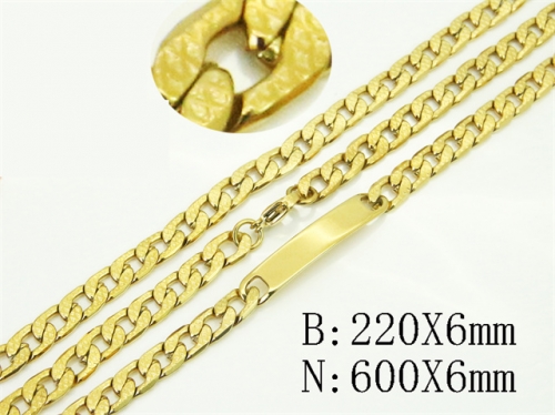 HY Wholesale Stainless Steel 316L Necklaces Bracelets Sets-HY40S0575HCC