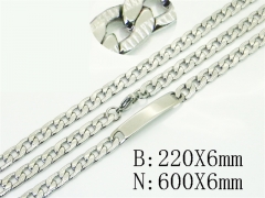 HY Wholesale Stainless Steel 316L Necklaces Bracelets Sets-HY40S0577NC