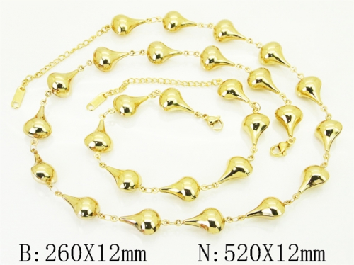 HY Wholesale Stainless Steel 316L Necklaces Bracelets Sets-HY80S0180HPL