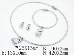 HY Wholesale Jewelry Set 316L Stainless Steel jewelry Set Fashion Jewelry-HY21S0453JHF