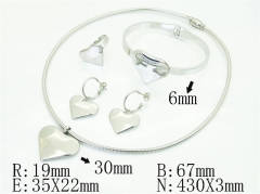 HY Wholesale Jewelry Set 316L Stainless Steel jewelry Set Fashion Jewelry-HY50S0752JBB