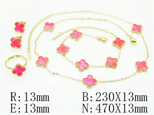 HY Wholesale Jewelry Set 316L Stainless Steel jewelry Set Fashion Jewelry-HY35S0144HLX