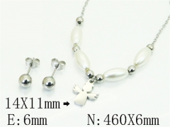 HY Wholesale Jewelry Set 316L Stainless Steel jewelry Set Fashion Jewelry-HY91S1848MT