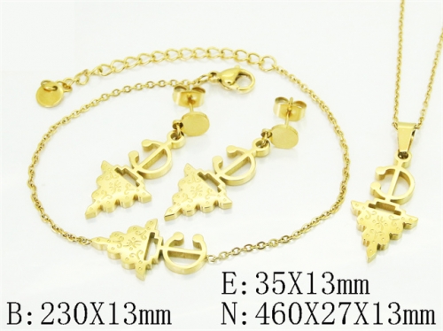 HY Wholesale Jewelry Set 316L Stainless Steel jewelry Set Fashion Jewelry-HY30S0281HOL