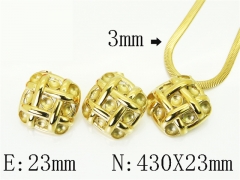 HY Wholesale Jewelry Set 316L Stainless Steel jewelry Set Fashion Jewelry-HY92S0266HLV