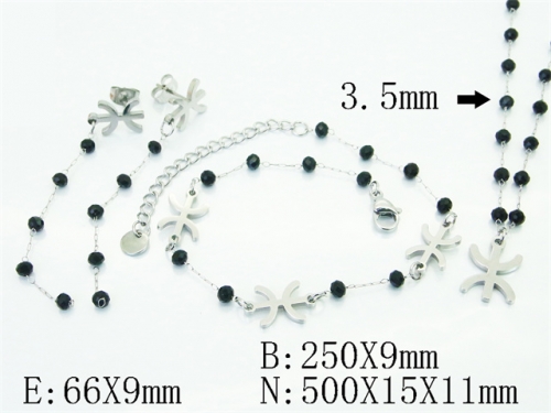 HY Wholesale Jewelry Set 316L Stainless Steel jewelry Set Fashion Jewelry-HY30S0292HLS