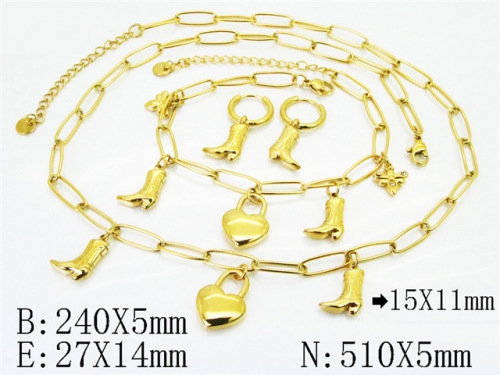 HY Wholesale Jewelry Set 316L Stainless Steel jewelry Set Fashion Jewelry-HY30S0291JKD