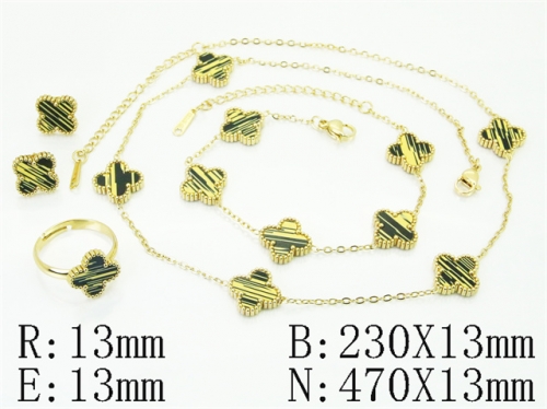 HY Wholesale Jewelry Set 316L Stainless Steel jewelry Set Fashion Jewelry-HY35S0151HLG