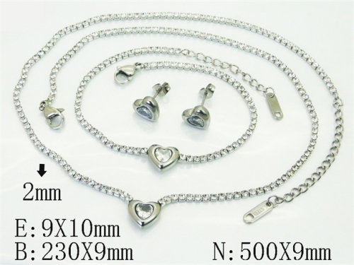 HY Wholesale Jewelry Set 316L Stainless Steel jewelry Set Fashion Jewelry-HY59S2650IGL