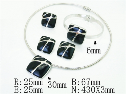 HY Wholesale Jewelry Set 316L Stainless Steel jewelry Set Fashion Jewelry-HY50S0761JFF