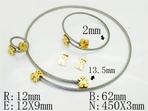 HY Wholesale Jewelry Set 316L Stainless Steel jewelry Set Fashion Jewelry-HY50S0783JIT