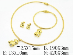 HY Wholesale Jewelry Set 316L Stainless Steel jewelry Set Fashion Jewelry-HY21S0454JJX