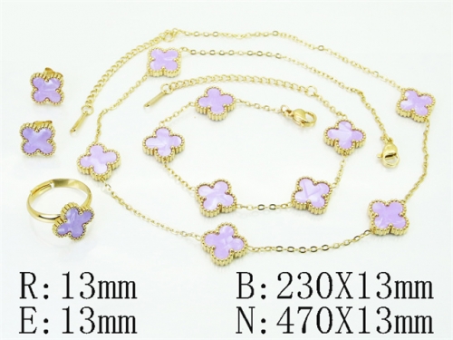 HY Wholesale Jewelry Set 316L Stainless Steel jewelry Set Fashion Jewelry-HY35S0145HLV