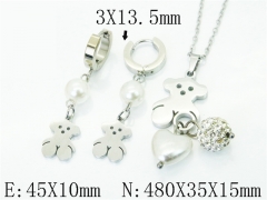 HY Wholesale Jewelry Set 316L Stainless Steel jewelry Set Fashion Jewelry-HY80S0206OF