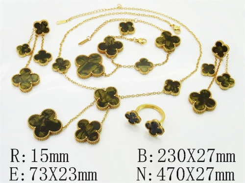 HY Wholesale Jewelry Set 316L Stainless Steel jewelry Set Fashion Jewelry-HY35S0125JLV