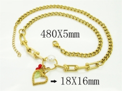 HY Wholesale Stainless Steel 316L Jewelry Popular Necklaces-HY21N0239HNB