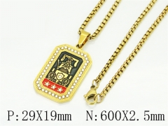 HY Wholesale Stainless Steel 316L Jewelry Popular Necklaces-HY09N1578NB