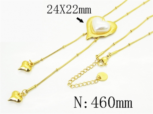 HY Wholesale Stainless Steel 316L Jewelry Popular Necklaces-HY32N0962HBB