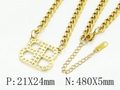 HY Wholesale Stainless Steel 316L Jewelry Popular Necklaces-HY80N1077PF