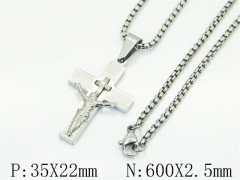 HY Wholesale Stainless Steel 316L Jewelry Popular Necklaces-HY09N1535SOL