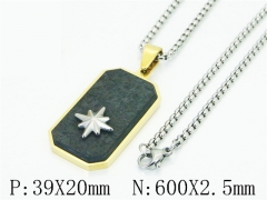 HY Wholesale Stainless Steel 316L Jewelry Popular Necklaces-HY41N0464ITT