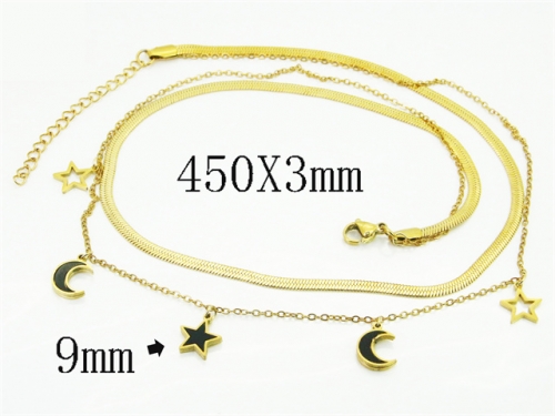 HY Wholesale Stainless Steel 316L Jewelry Popular Necklaces-HY49N0141HHD