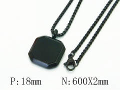 HY Wholesale Stainless Steel 316L Jewelry Popular Necklaces-HY49N0071OG