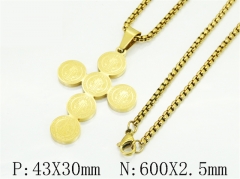 HY Wholesale Stainless Steel 316L Jewelry Popular Necklaces-HY09N1569OL