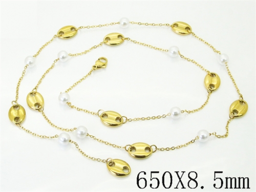 HY Wholesale Stainless Steel 316L Jewelry Popular Necklaces-HY32N1033HKS