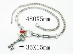 HY Wholesale Stainless Steel 316L Jewelry Popular Necklaces-HY21N0230HLG