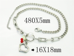 HY Wholesale Stainless Steel 316L Jewelry Popular Necklaces-HY21N0234HLD