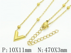 HY Wholesale Stainless Steel 316L Jewelry Popular Necklaces-HY49N0106VLL