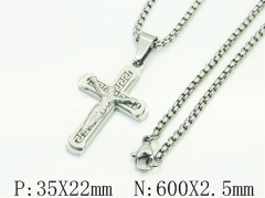 HY Wholesale Stainless Steel 316L Jewelry Popular Necklaces-HY09N1538COL