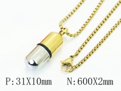 HY Wholesale Stainless Steel 316L Jewelry Popular Necklaces-HY49N0078OR