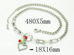 HY Wholesale Stainless Steel 316L Jewelry Popular Necklaces-HY21N0238HLY