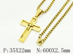 HY Wholesale Stainless Steel 316L Jewelry Popular Necklaces-HY09N1566HTT