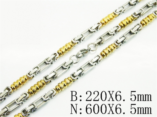 HY Wholesale Stainless Steel 316L Necklaces Bracelets Sets-HY55S0910IHY