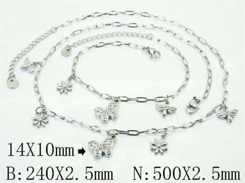 HY Wholesale Stainless Steel 316L Necklaces Bracelets Sets-HY30S0284IKD