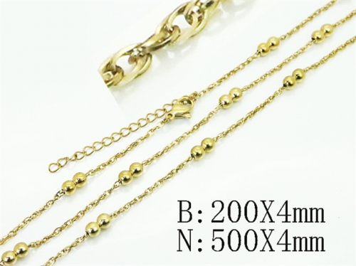 HY Wholesale Stainless Steel 316L Necklaces Bracelets Sets-HY70S0665PA