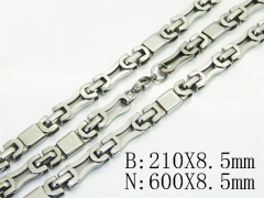 HY Wholesale Stainless Steel 316L Necklaces Bracelets Sets-HY55S0905HLU