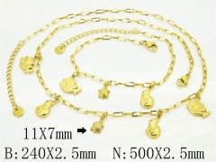 HY Wholesale Stainless Steel 316L Necklaces Bracelets Sets-HY30S0283IJL