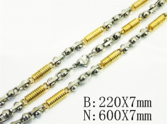 HY Wholesale Stainless Steel 316L Necklaces Bracelets Sets-HY55S0911IHU