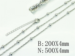 HY Wholesale Stainless Steel 316L Necklaces Bracelets Sets-HY70S0670MB