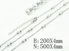 HY Wholesale Stainless Steel 316L Necklaces Bracelets Sets-HY70S0660MC