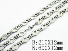 HY Wholesale Stainless Steel 316L Necklaces Bracelets Sets-HY55S0907HLD