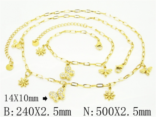 HY Wholesale Stainless Steel 316L Necklaces Bracelets Sets-HY30S0285IOD