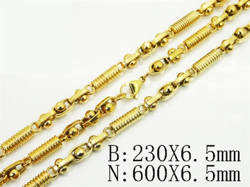 HY Wholesale Stainless Steel 316L Necklaces Bracelets Sets-HY55S0913IJB