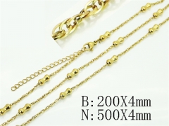 HY Wholesale Stainless Steel 316L Necklaces Bracelets Sets-HY70S0659PE