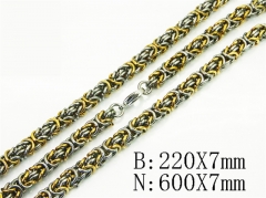 HY Wholesale Stainless Steel 316L Necklaces Bracelets Sets-HY55S0917IJZ